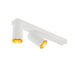 Front view product picture of SLV KAMI, ceiling-mounted light, double, long, 2x max. 10W, GU10, white/gold