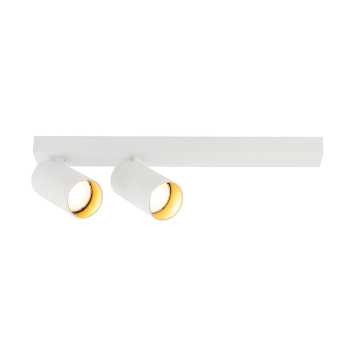 Detailed view product picture of SLV KAMI, ceiling-mounted light, double, long, 2x max. 10W, GU10, white/gold