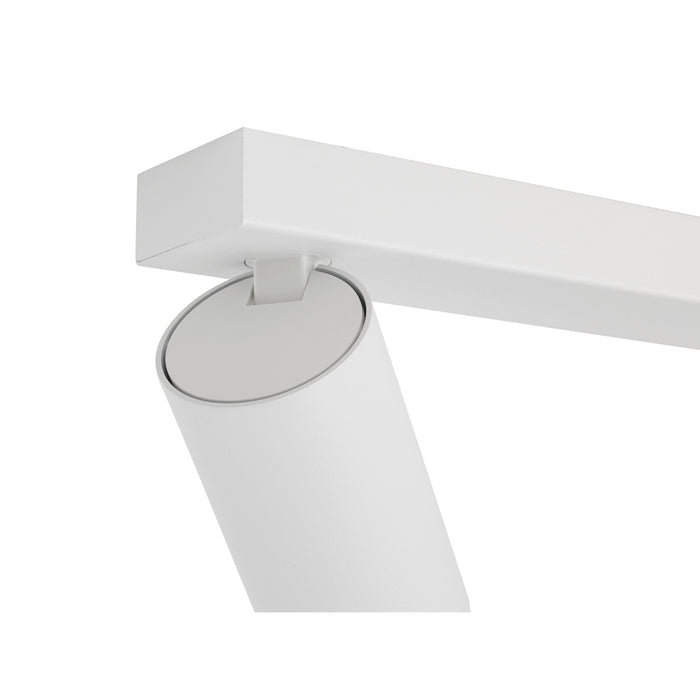 Back view product picture of SLV KAMI, ceiling-mounted light, double, long, 2x max. 10W, GU10, white/gold