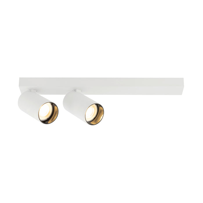 Detailed view product picture of SLV KAMI, ceiling-mounted light, double, long, 2x max. 10W, GU10, white/black