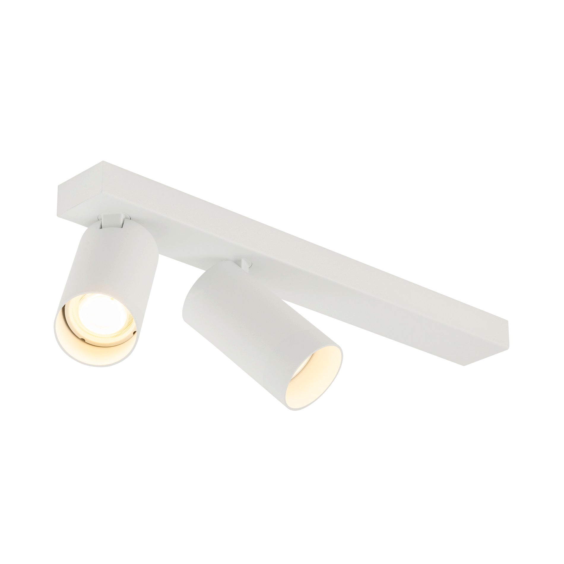 SLV KAMI, ceiling-mounted light, double, long, 2x max. 10W, GU10, white