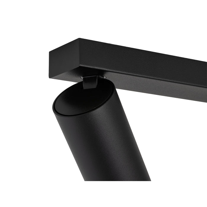 Back view product picture of SLV KAMI, ceiling-mounted light, double, long, 2x max. 10W, GU10, black