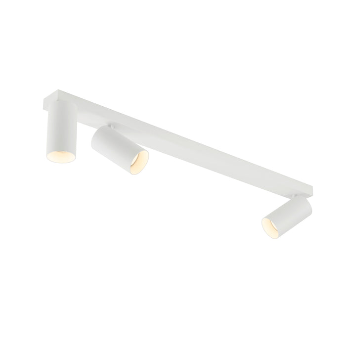 Front view product picture of SLV KAMI, ceiling-mounted light, 3x max. 10W, GU10, white