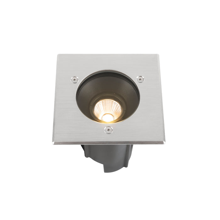 Detailed view product picture of SLV DASAR® M, recessed floor light, square cover, 24°, 3000K, incl. DALI driver, stainless steel