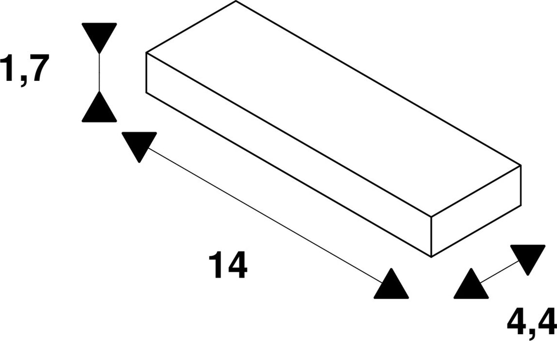 Dimensioned drawing of SLV Remote control, for Zigbee CCT/RGBW