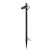 Black metal landscape spotlight with stake mount.