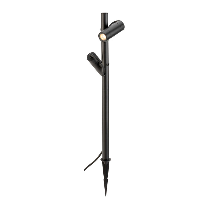 HELIA SLIM Pole, double, LED outdoor free-standing light, black IP65 3000K