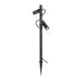 Black metal outdoor spotlight with stake mount.