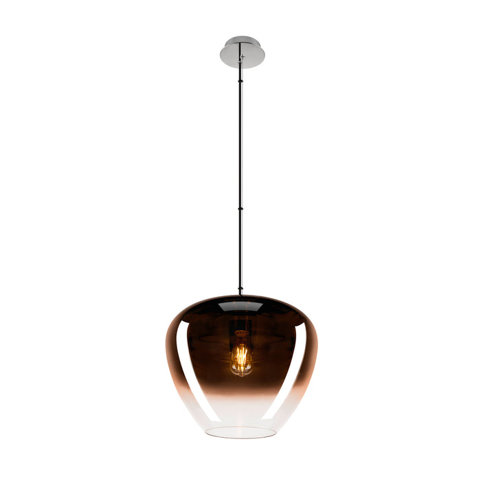 PANTILO CONVEX 40, pendant light, 150cm, E27, max. 40W, copper