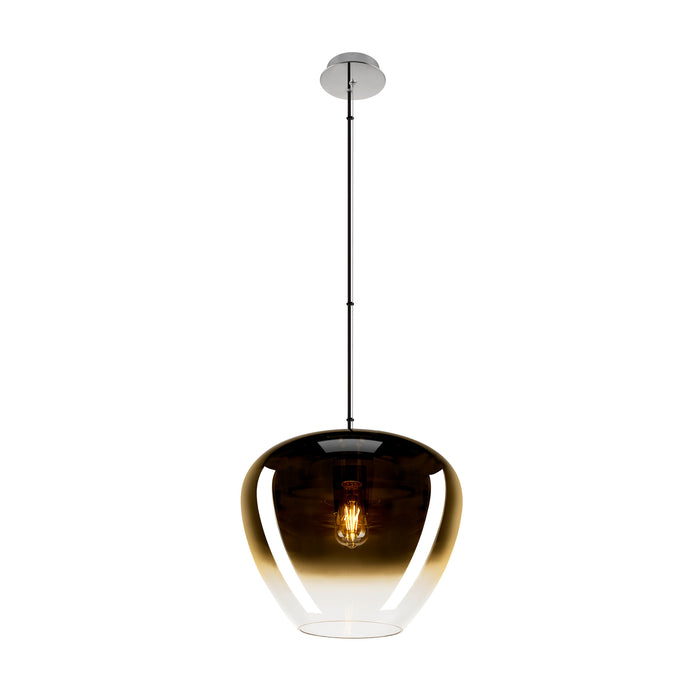 PANTILO CONVEX 40, pendant light, 150cm, E27, max. 40W, gold