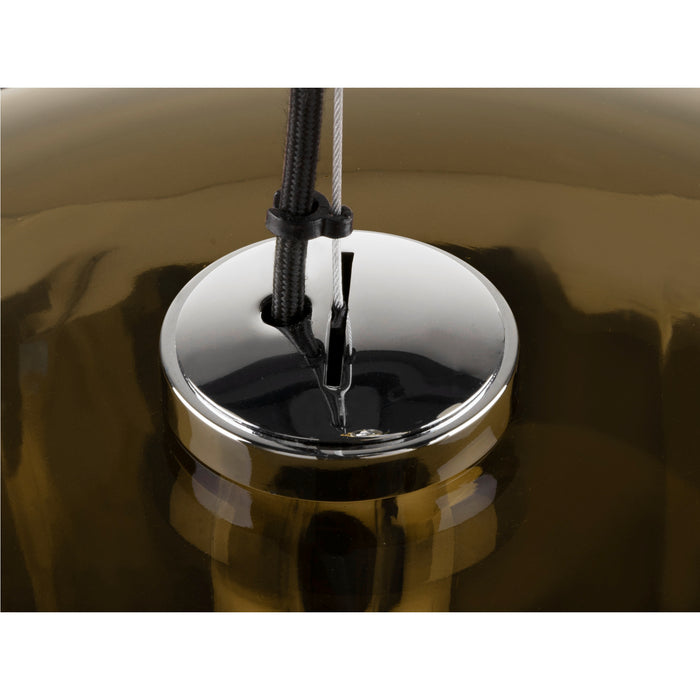 Bottom view product picture of SLV PANTILO CONVEX 40, pendant light, 150cm, E27, max. 40W, gold