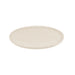 Round beige felt tray.