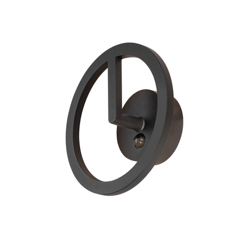 SLV Q-RING, wall light, sensor, 3000K, IP54, black