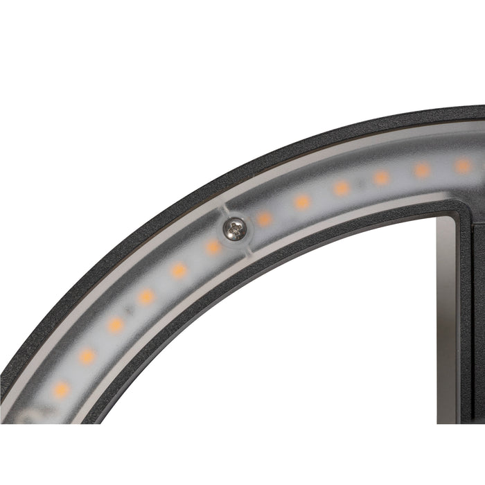 Back view product picture of SLV Q-RING, wall light, sensor, 3000K, IP54, black