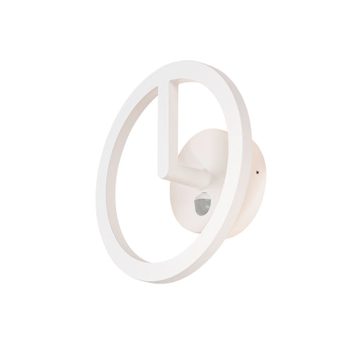 SLV Q-RING, wall light, sensor, 3000K, IP54, white