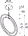 Dimensioned drawing of SLV ONE VERTICAL PD, pendant light, 180cm, 2700/3000K, PHASE, white