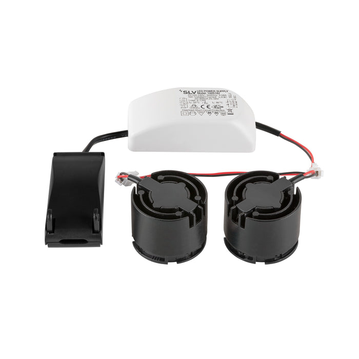 Back view product picture of SLV NEW TRIA® 155, DOUBLE LED module, 3000K, 38°, PHASE, black