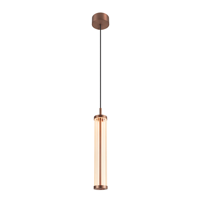 Back view product picture of SLV QUIMERA, pendant light, pendant length 150cm, 2700/3000K, PHASE, dark copper