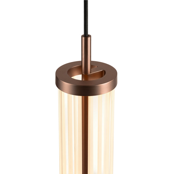 Detailed view product picture of SLV QUIMERA, pendant light, pendant length 150cm, 2700/3000K, PHASE, dark copper