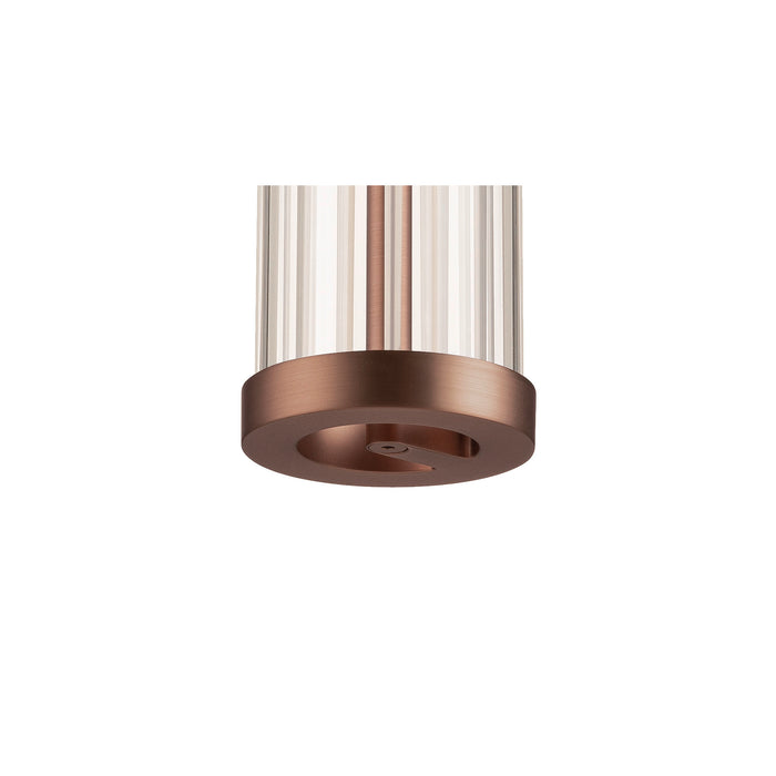 Sloping product picture of SLV QUIMERA, pendant light, pendant length 150cm, 2700/3000K, PHASE, dark copper