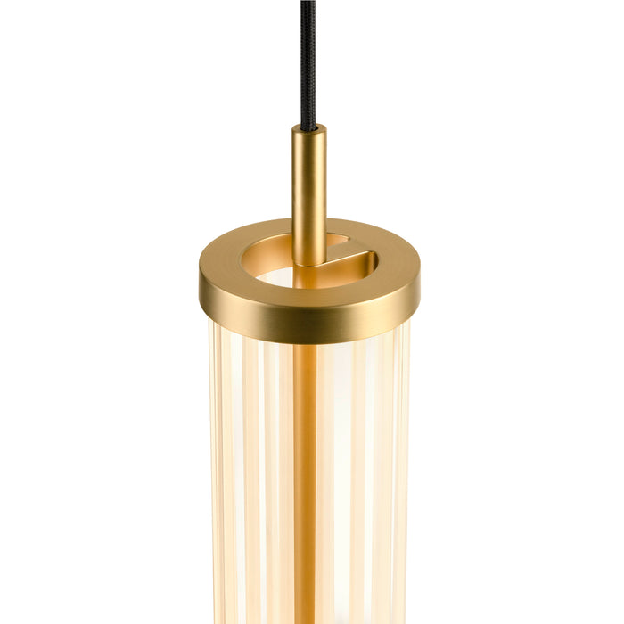 Detailed view product picture of SLV QUIMERA, 1~ pendant light, pendant length 150cm, 2700K, PHASE, brushed brass