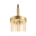 Front view product picture of SLV QUIMERA, 1~ pendant light, pendant length 150cm, 2700K, PHASE, brushed brass
