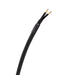 Bottom view product picture of SLV WUD, pendant light, E27, cylindrical, open cable end, 1 x max. 60W, black