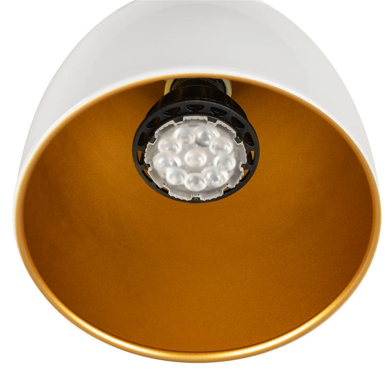 Back view product picture of SLV Aluminium PARA CONE 14, 1 phase system light, GU10, white/gold