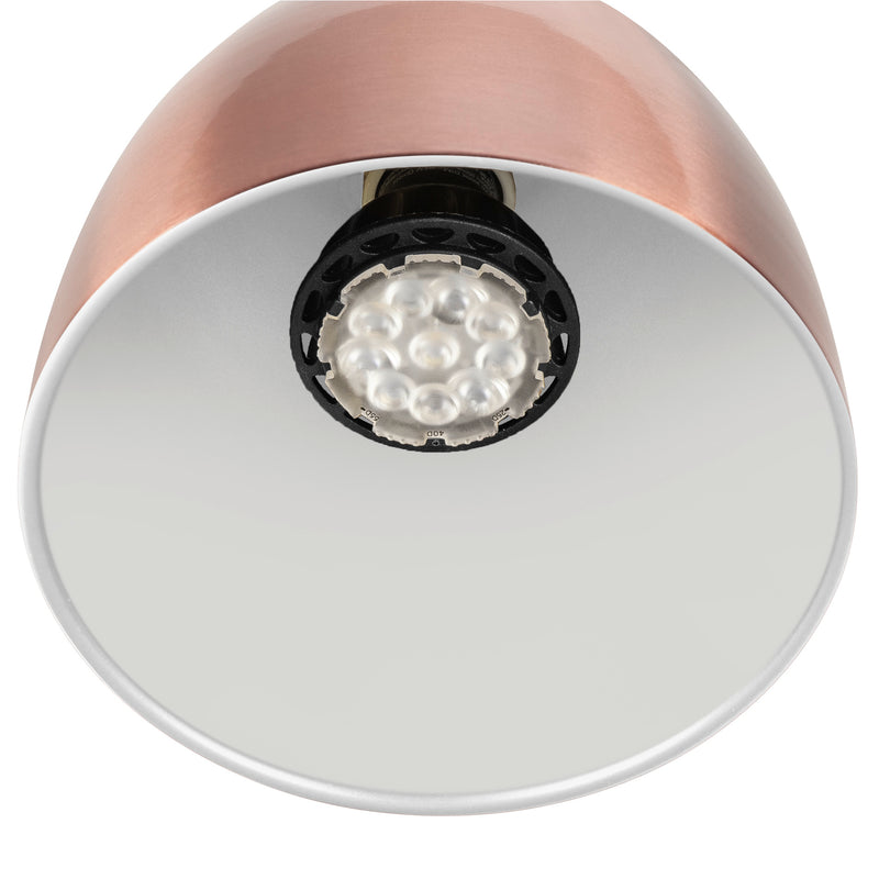 Back view product picture of SLV Aluminium PARA CONE 14, 1 phase system light, GU10, copper/white