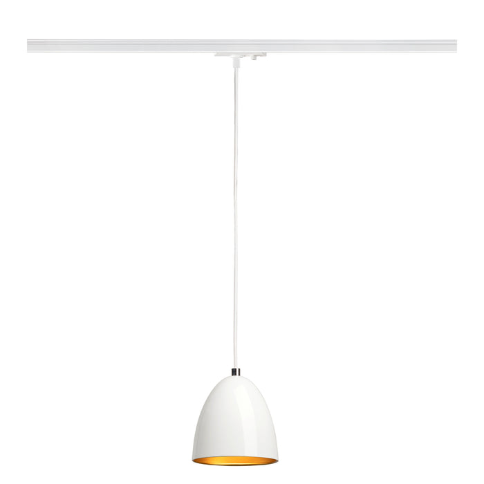 PARA CONE 14, pendant light for 1-phase system, GU10, white/gold