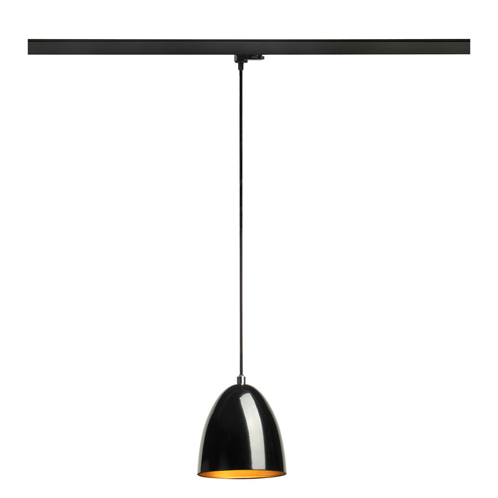 PARA CONE 14, pendant light for 3-phase system, GU10, black/gold