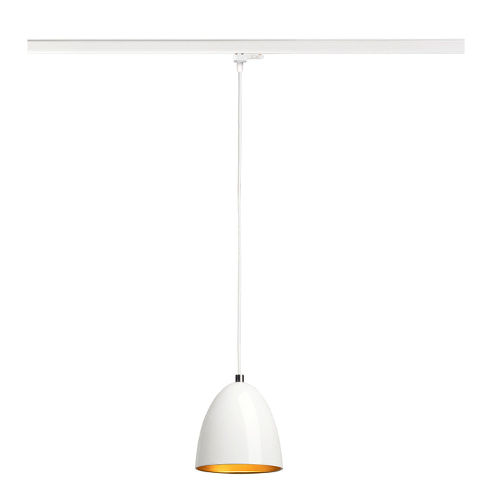 PARA CONE 14, pendant light for 3-phase system, GU10, white/gold