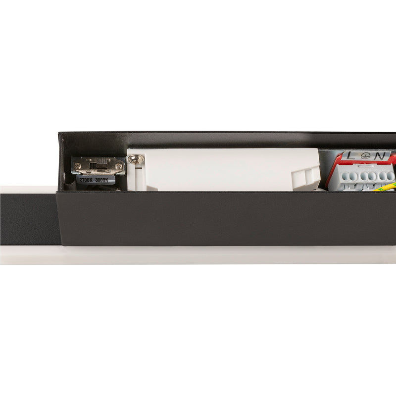 Bottom view product picture of SLV ONE LINEAR 70, wall-mounted light, UP/DOWN, 2700/3000K, PHASE, black