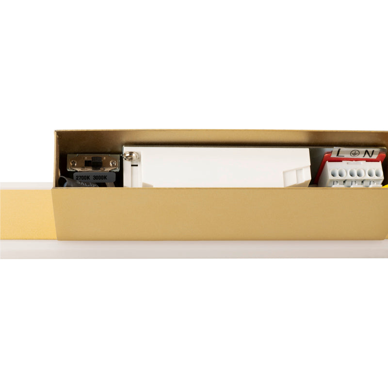 Bottom view product picture of SLV ONE LINEAR 70, wall-mounted light, UP/DOWN, 2700/3000K, PHASE, brass
