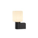 View from the left side product picture of SLV VARYT, wall-mounted light, round, 1x max. 6W, E14, black