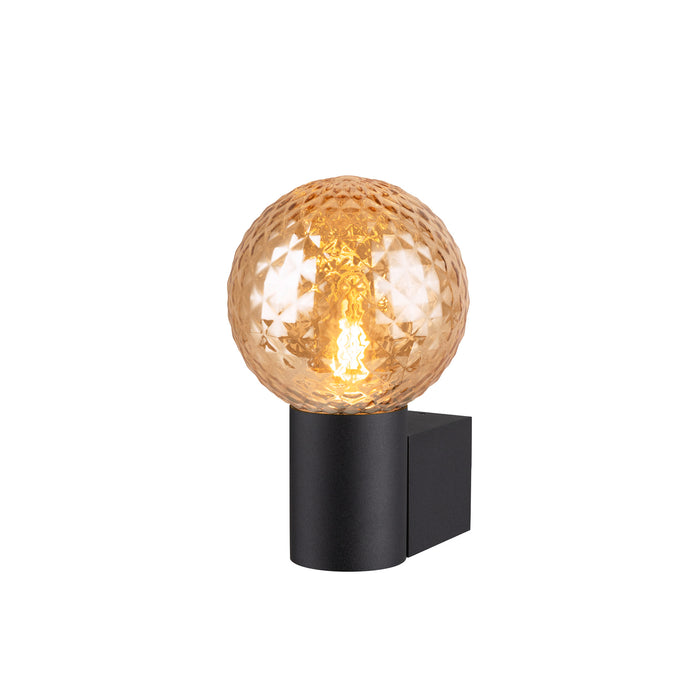 Top view product picture of SLV VARYT, wall-mounted light, round, 1x max. 6W, E14, black