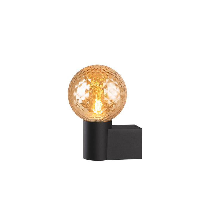 Sloping product picture of SLV VARYT, wall-mounted light, round, 1x max. 6W, E14, black