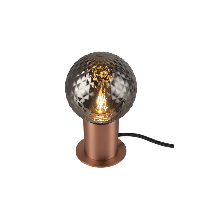 View from the left side product picture of SLV VARYT, table lamp, round, 1x max. 6W, E14, copper