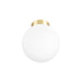 Back view product picture of SLV SUN 20, ceiling-mounted light, round, 1x max. 60W, E27, gold