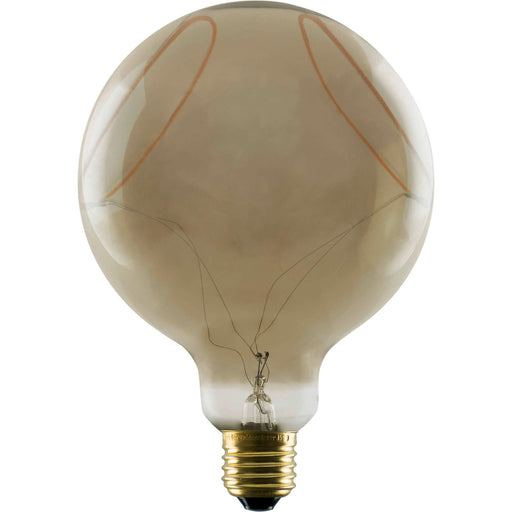 SLV Colourless LED Globe 125 2x slanting Soft Curve, LED bulb, smokey, E27, PHASE, 6W, 1900K