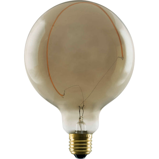 SLV Colourless LED Illusion Globe 125 Crescent slanting, LED bulb, smokey, E27, PHASE, 6W, 1900K