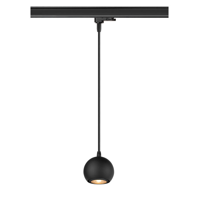 SLV LIGHT EYE® 90, 3~ pendant light, GU10, pendant length 150cm, 1x max. 6W, matt black