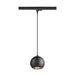 SLV LIGHT EYE® 150, 3~ pendant light, GU10, pendant length 150cm, 1x max. 13W, matt black