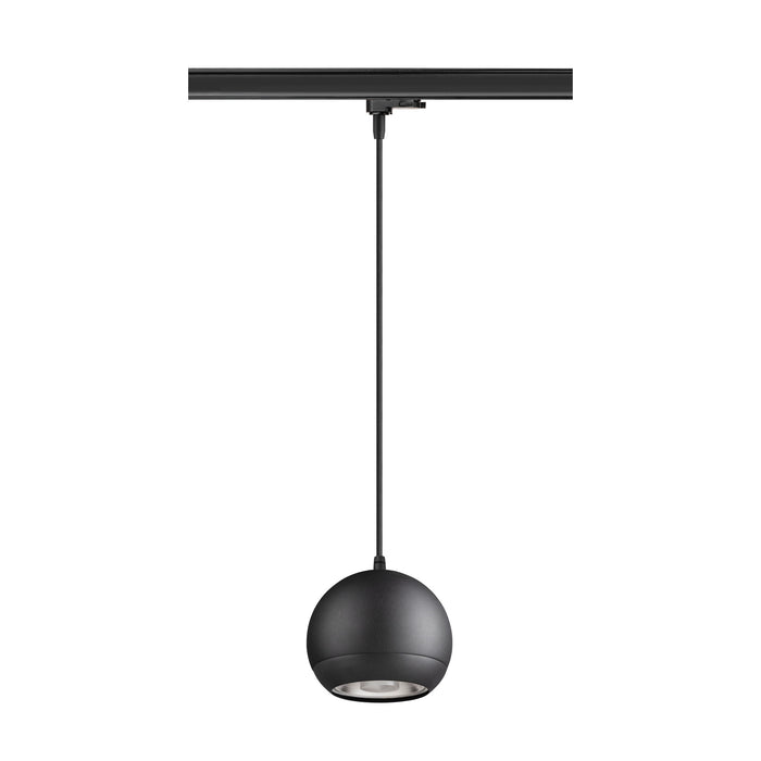 Sloping product picture of SLV LIGHT EYE® 150, 3~ pendant light, GU10, pendant length 150cm, 1x max. 13W, matt black
