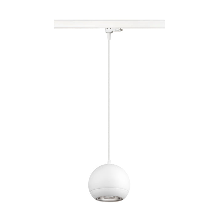Sloping product picture of SLV LIGHT EYE® 150, 3~ pendant light, GU10, pendant length 150cm, 1x max. 13W, matt white