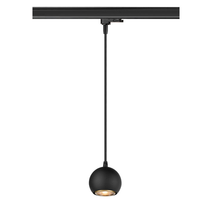 Bottom view product picture of SLV LIGHT EYE® 90, 3~ pendant light, GU10, pendant length 150cm, 1x max. 6W, matt black