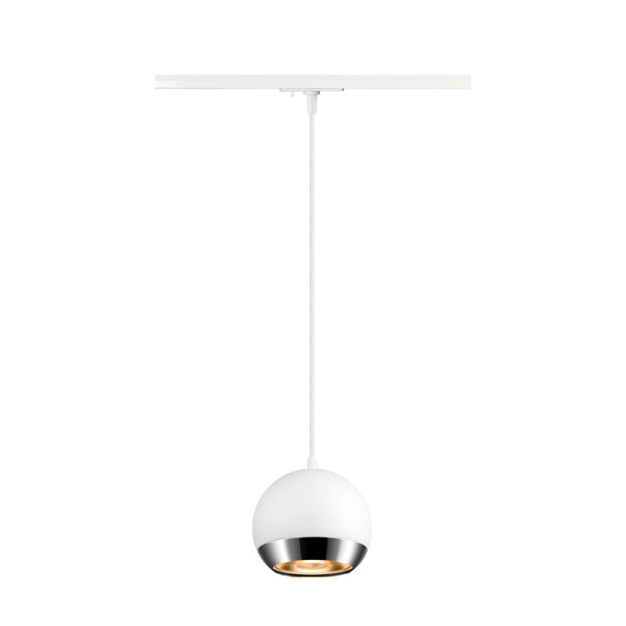 Bottom view product picture of SLV LIGHT EYE® 150, 1~ pendant light, GU10, pendant length 150cm, 1x max. 13W, matt white