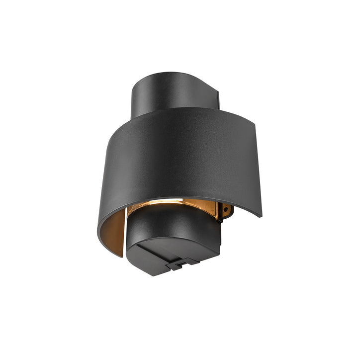 SLV PHOTONI CYL, wall-mounted light, cylindrical, 1x max. 13W, E27, black