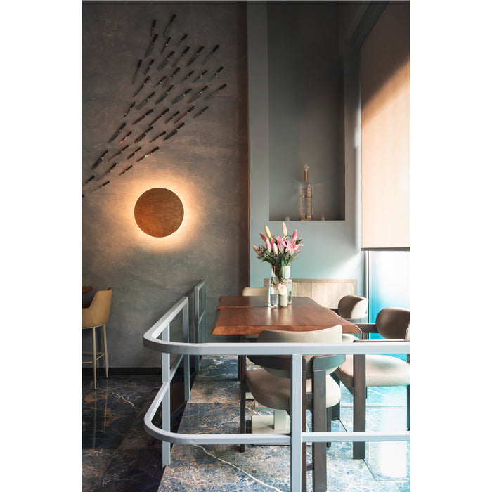 SLV 1008205 MANA 40 lampshade, round, moon structure, H: 2.2 cm, gold (MD20)