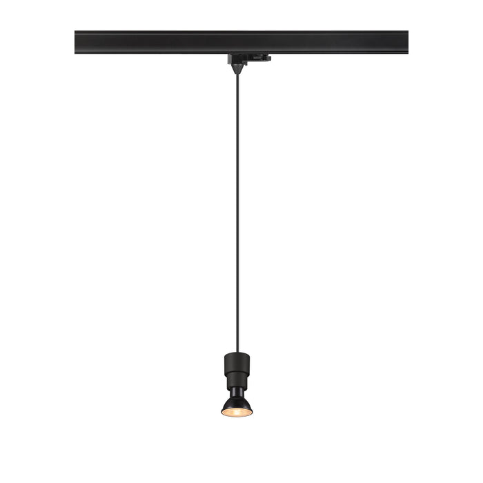 SLV PURI 2.0 Basic, 3~ pendant light, GU10, pendant length 200 cm, 1x max. 6W, black